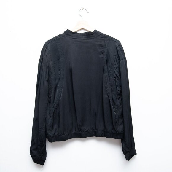 Blank NYC Black Zipped Up Long Sleeves Jacket - Picture 6 of 6
